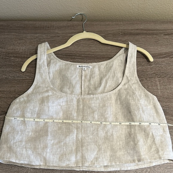 Reformation Linen Crop Top size 2 - Picture 13 of 14